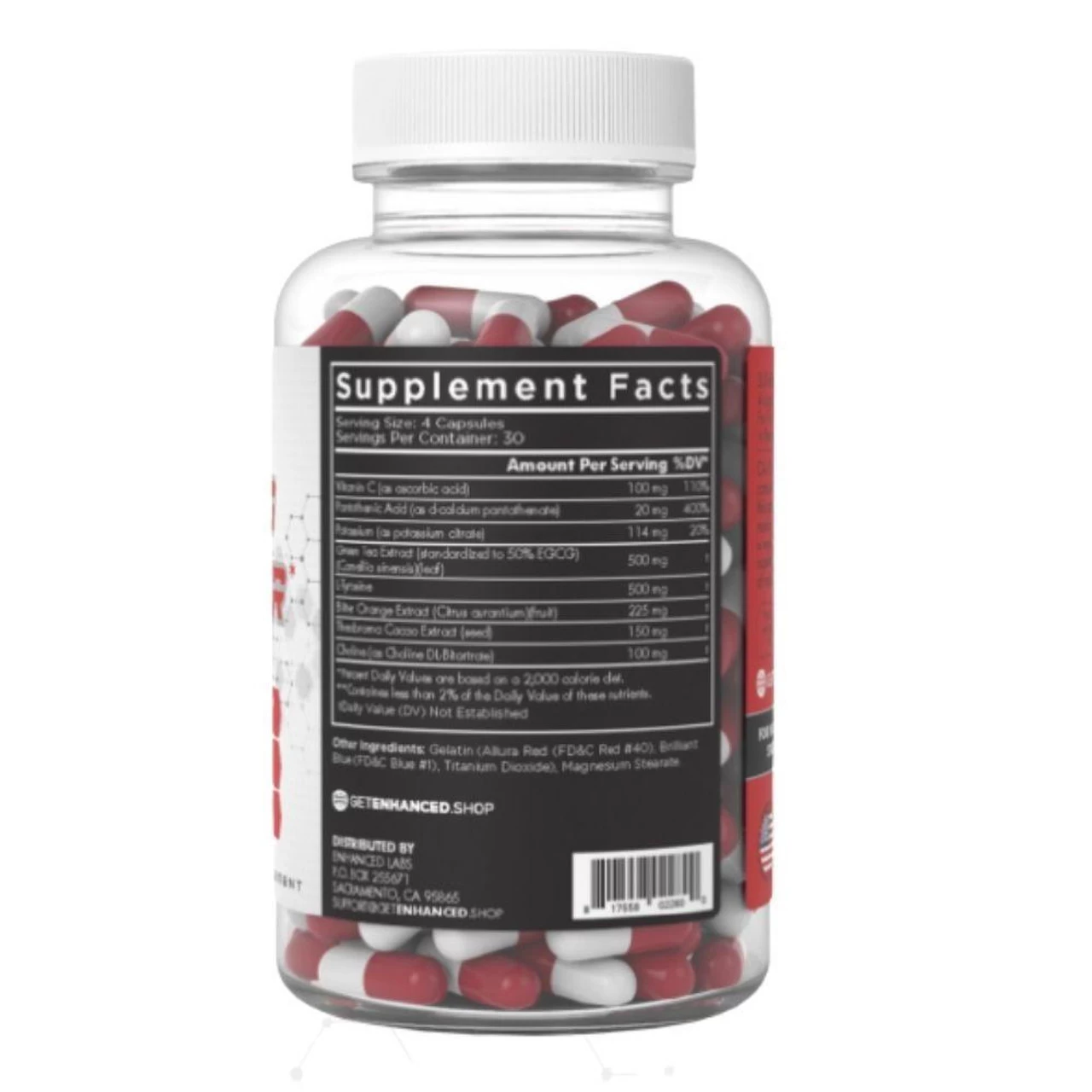 Enhanced Code Red Fat Burner 120 Capsules - Image 3