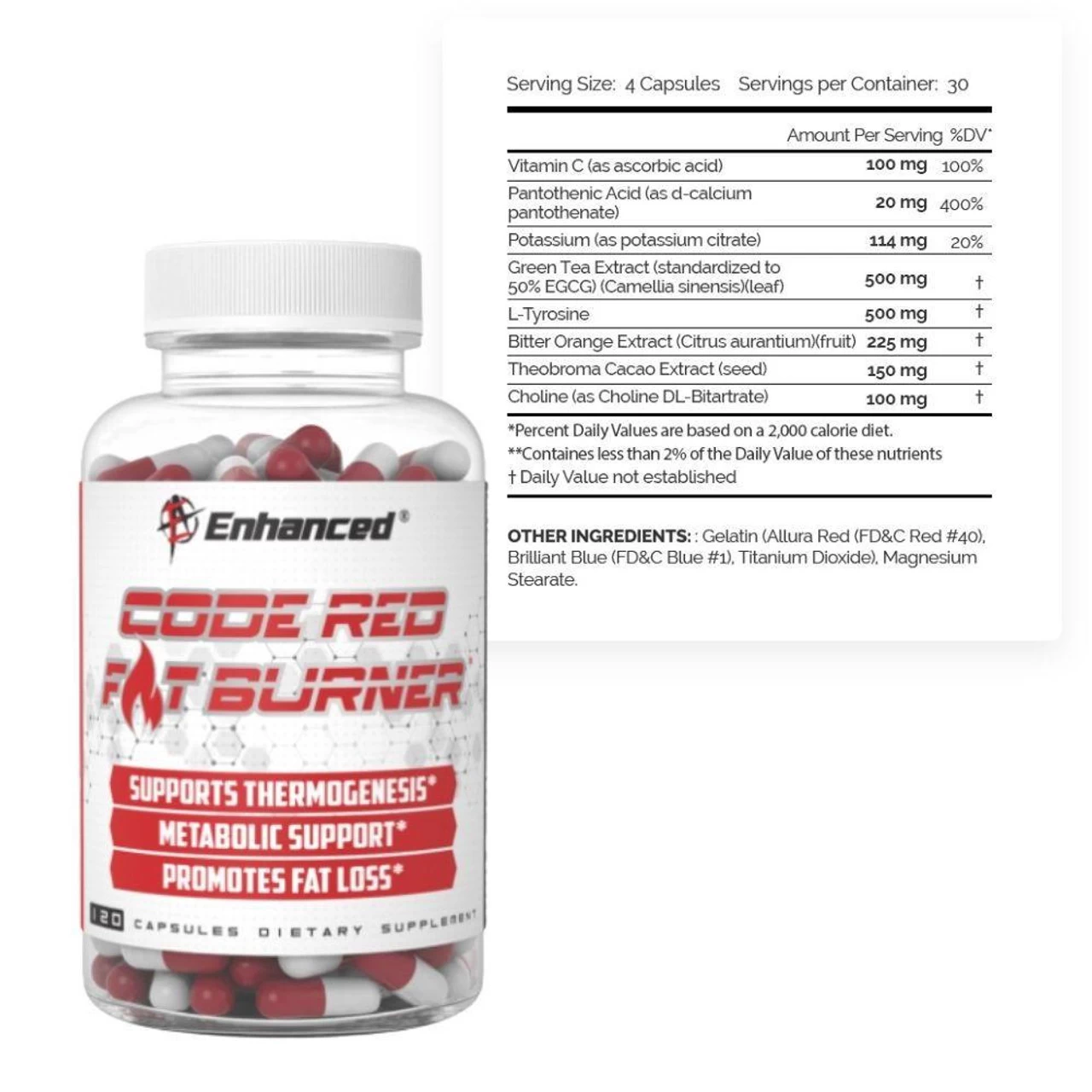 Enhanced Code Red Fat Burner 120 Capsules - Image 5