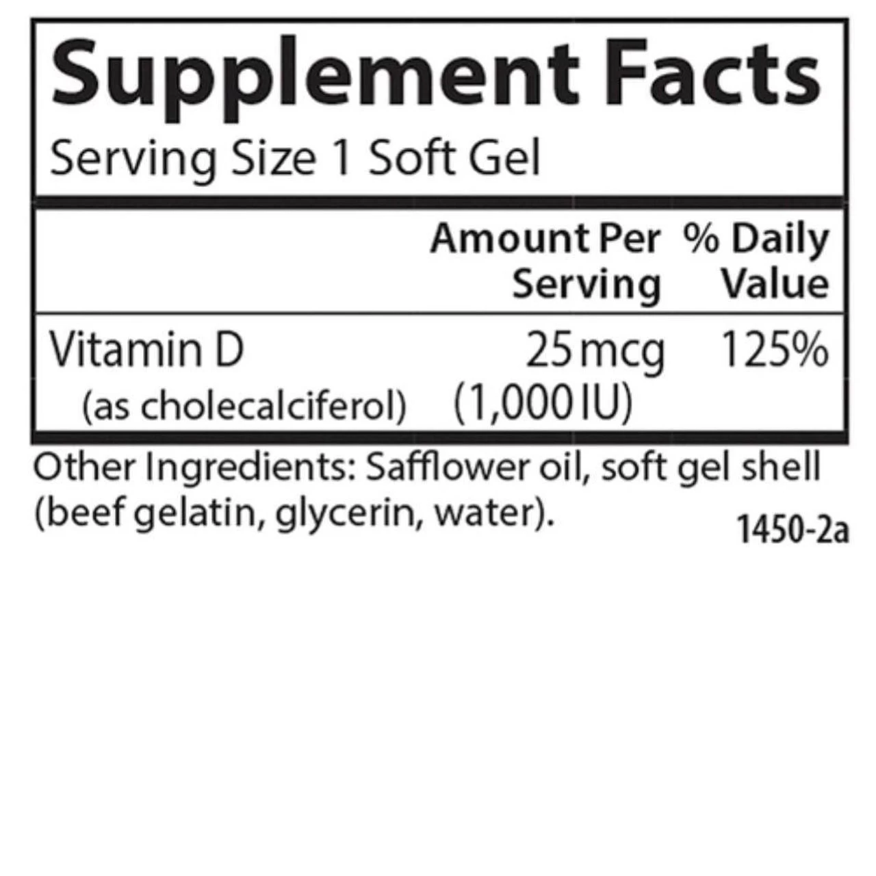 Carlson Vitamin D 1,000IU 100 Softgels - Image 3