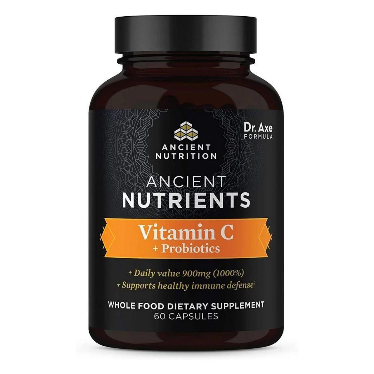 Ancient Nutrition Vitamin C + Probiotics 60 Capsules