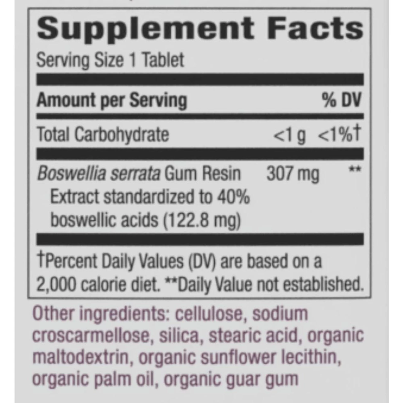 Nature's Way Boswellia 60 Tablets - Image 4